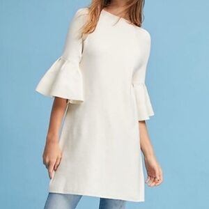 Moth Anthropology Chester Ivory Sweater Dress Tunic size XS